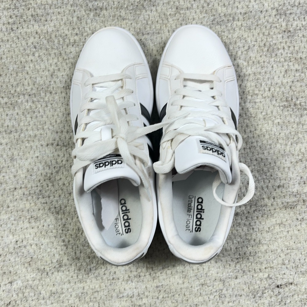 Adidas Cloudfoam Advantage AW4287 White Leather Low Top Sneaker Womens Shoes 10 - Picture 13 of 14